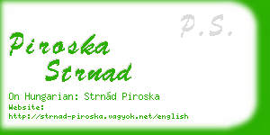 piroska strnad business card